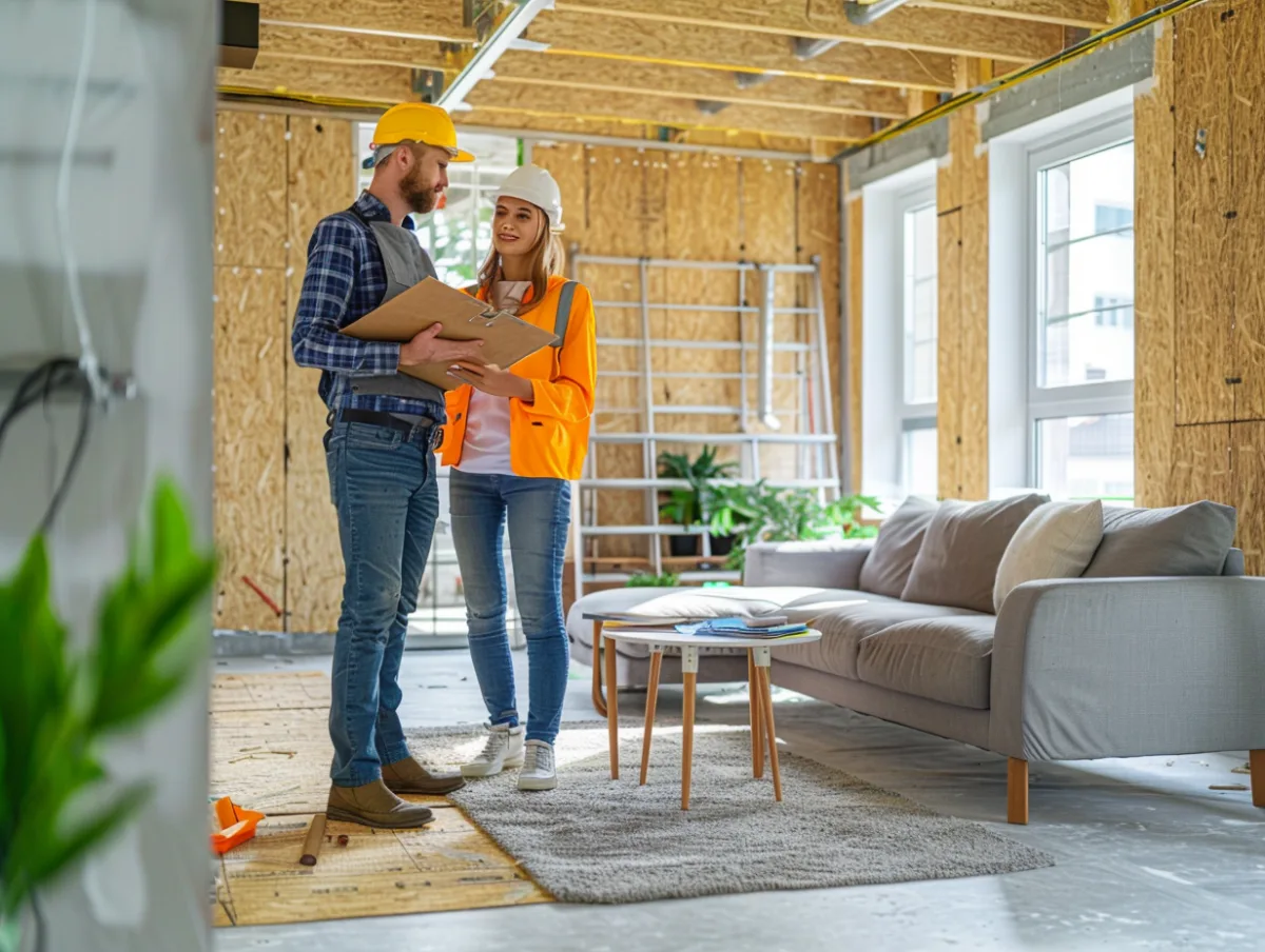 Locataire discutant des travaux d'isolation avec son propriétaire
