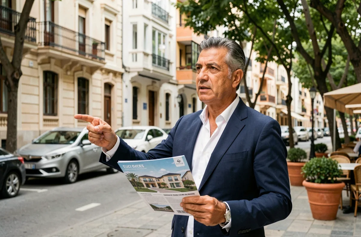 Agent immobilier présentant un appartement à vendre dans le quartier Guéliz à Marrakech