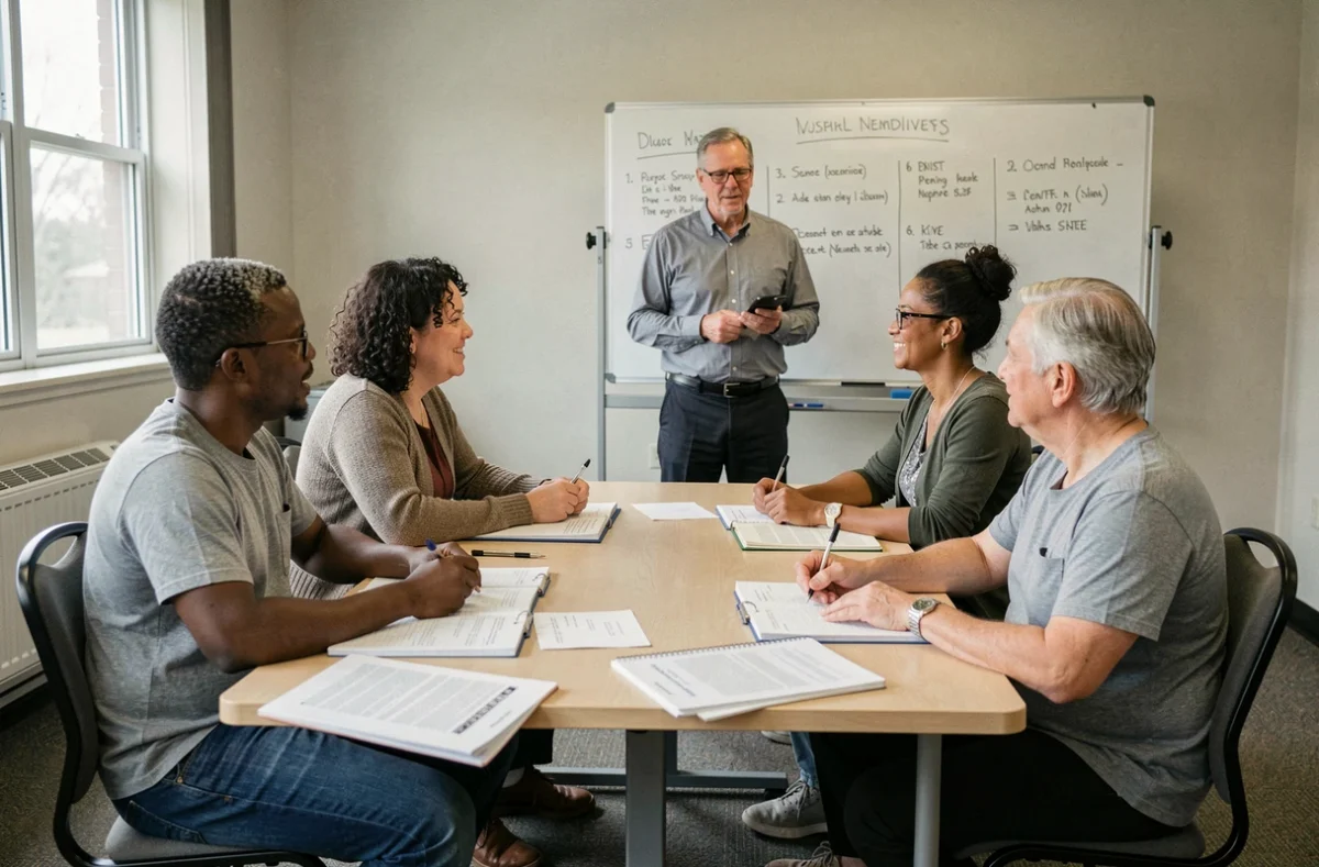 Atelier collectif d'insertion et d'accompagnement vers l'emploi dans un centre social parisien