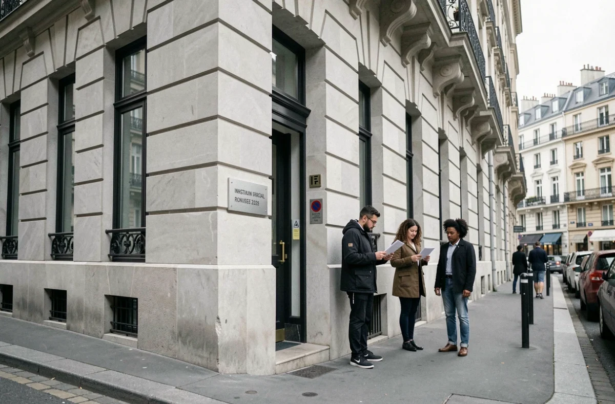 Façade d'un centre d'insertion sociale à Paris dans le 19ème arrondissement rue Manin