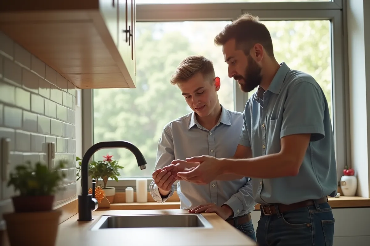 Robinetterie défectueuse illustrant les responsabilités locataire propriétaire