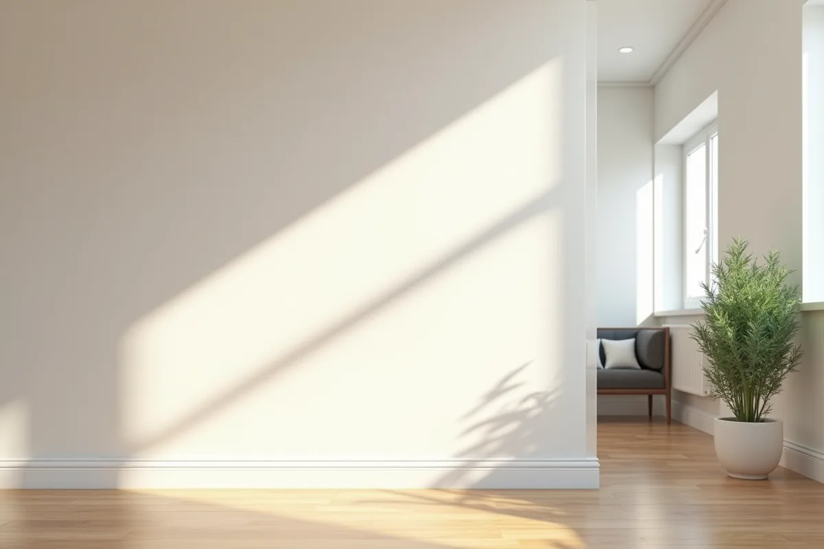 Fissure fine sur un mur porteur dans un salon