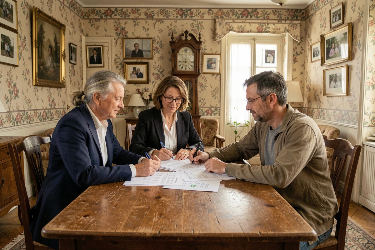 Signature d'un compromis de vente immobilière express dans l'Oise avec un notaire lors d'un divorce